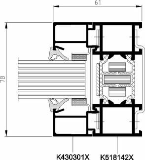 Fire Rated Aluminium Fixed Windows- Section detail 1