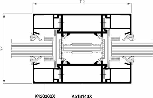 Fire Rated Aluminium Fixed Windows- Section detail 4